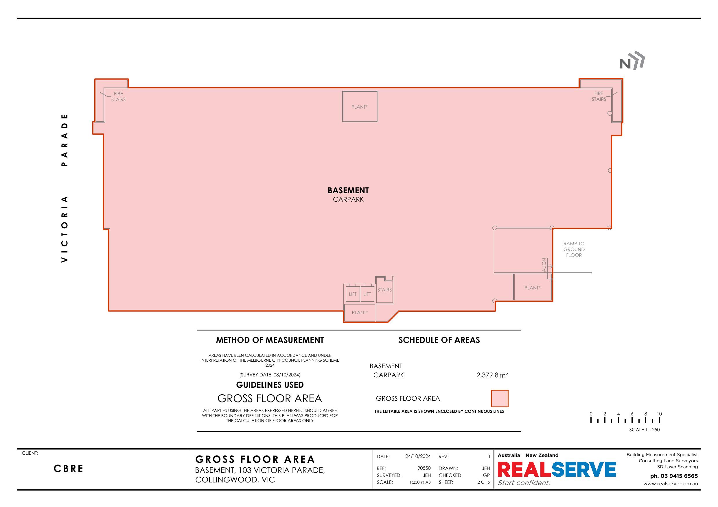 Basement floor plan of 103 Victoria Parade