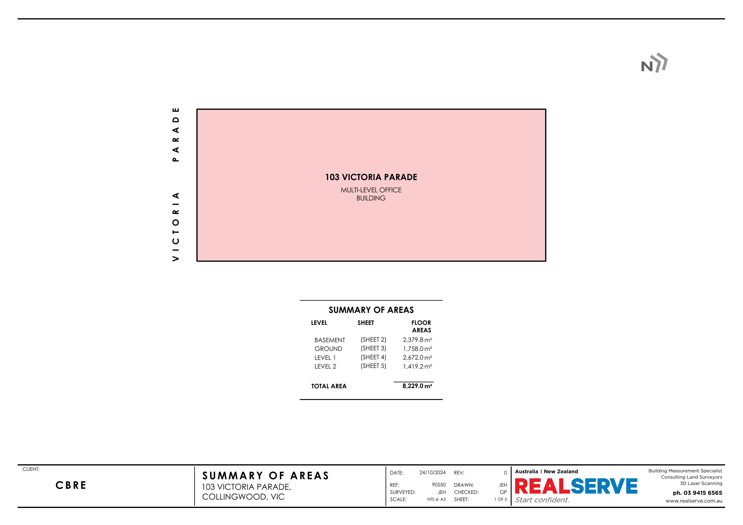 Floor plan — Summary of areas